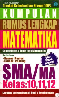 Image of Kumpulan Rumus Lengkap Matematika SMA / MA 10,11,12